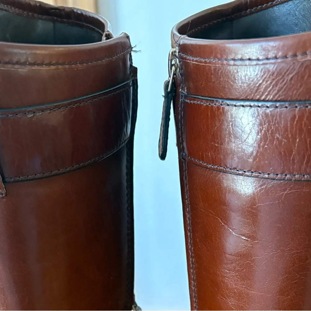 Tory Burch Brown Leather Riding Boots size 10 🎁EUC